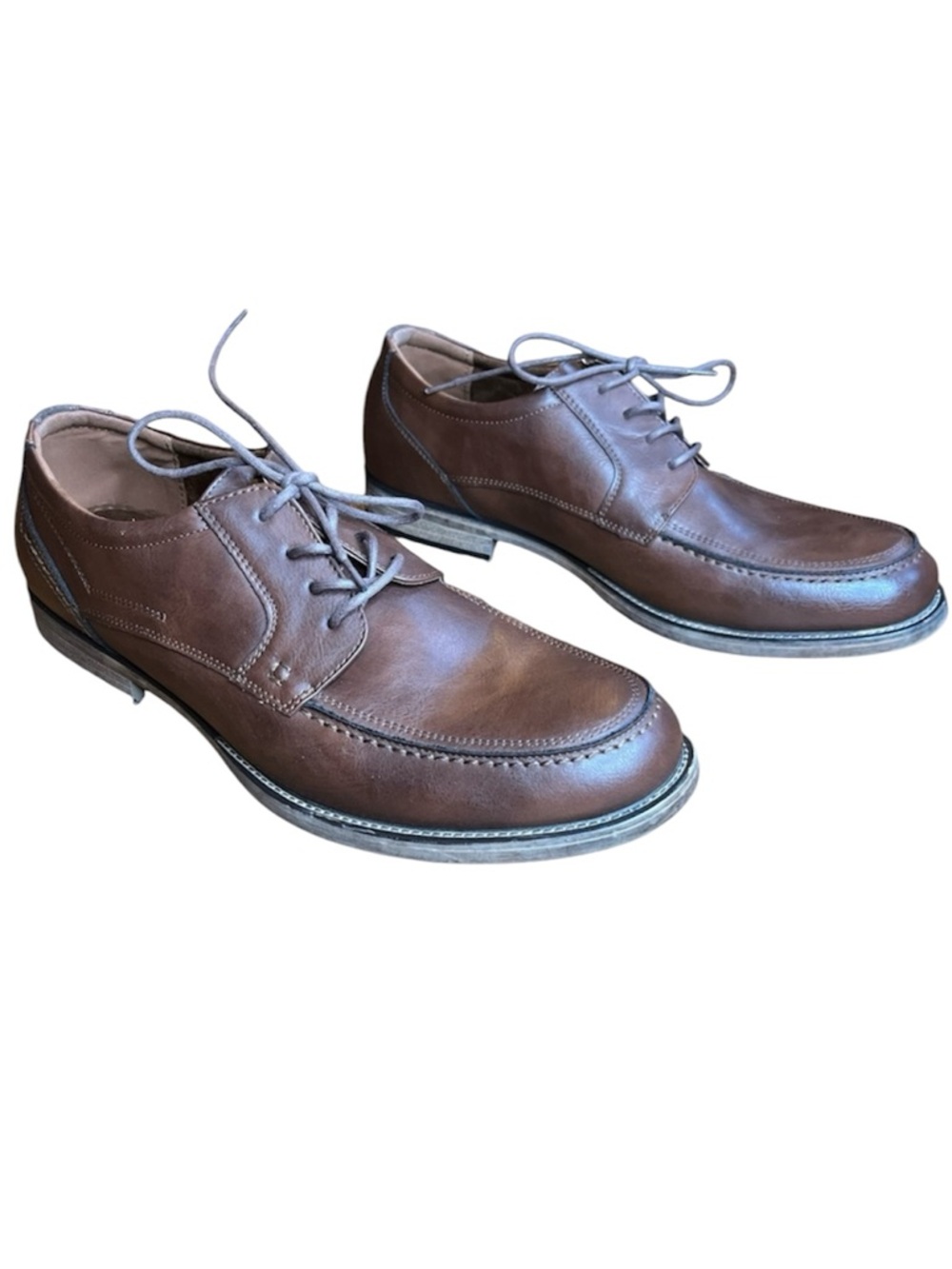 St. John’s Bay dress shoes brown oxford faux leather 12 preppy normcore office